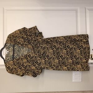 Topshop size 10 lightweight tiger print wrap dress